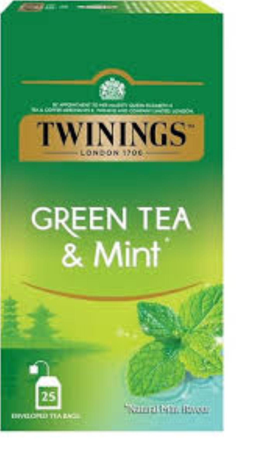 TWININGS MINT & GREEN TEA 25'S